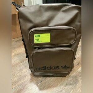 New Adidas Originals Stan Smith Brown Day Backpack Leather Laptop Bag GN1852